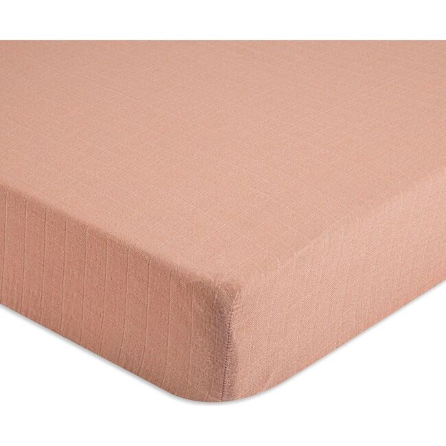 Muslin Fitted Crib Sheet (Copper)