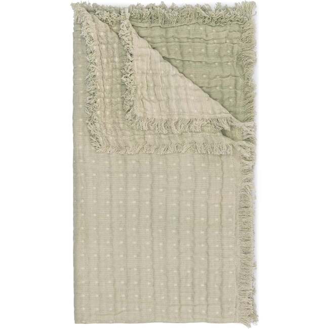 Multi-Layer Sage Green Muslin Cotton Baby Blanket