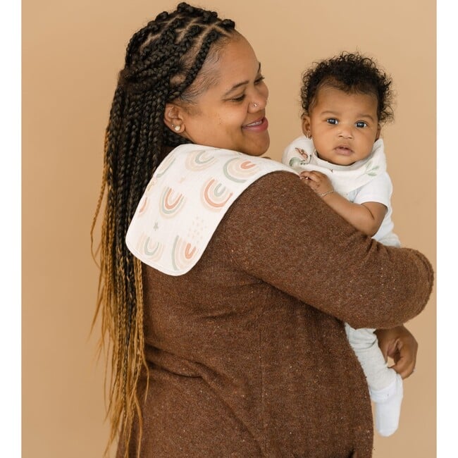 Parker 3-pc. Newborn Burp Cloth Set (Rainbow/Butterfly) - Burp Cloths - 6