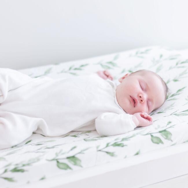 Parker Green Leaf Changing Pad Cover - Changing Pads - 6