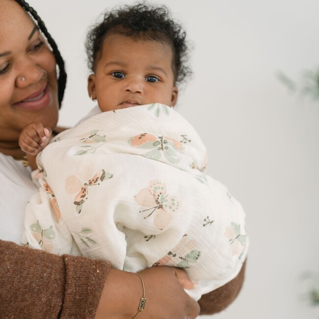 Parker 2-pc. Newborn Swaddle Blanket Set (Butterfly/Rainbow) - Swaddles - 5