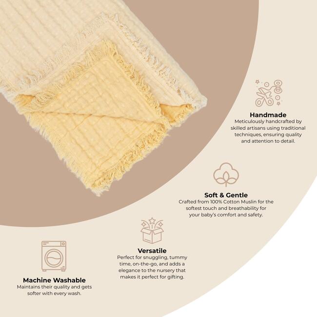 Multi-Layer Honey Ombre Muslin Cotton Baby Blanket - Blankets - 3