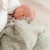 Multi-Layer Sage Green Muslin Cotton Baby Blanket - Blankets - 5