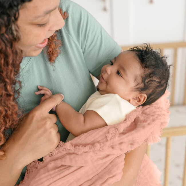 Multi-Layer Blush Ombre Muslin Cotton Baby Blanket - Blankets - 5