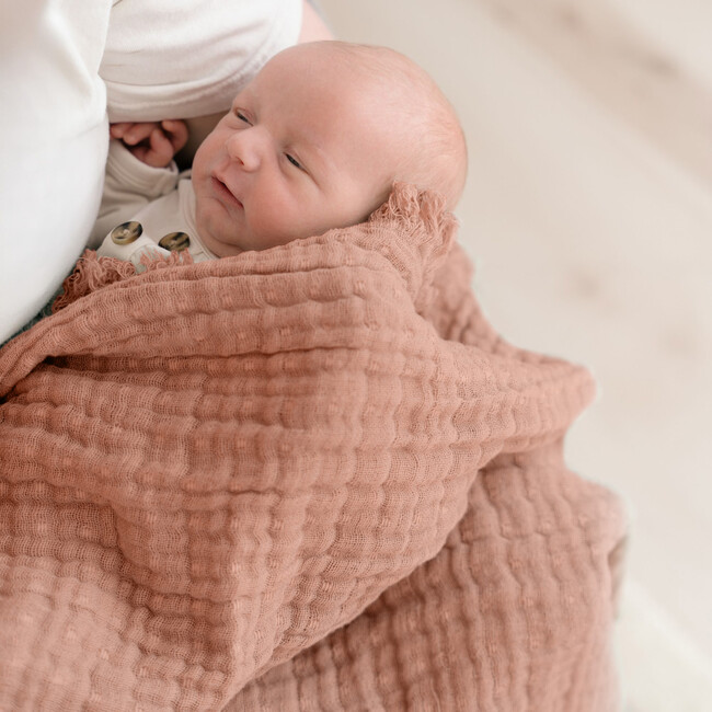 Multi-Layer Blush Ombre Muslin Cotton Baby Blanket - Blankets - 6
