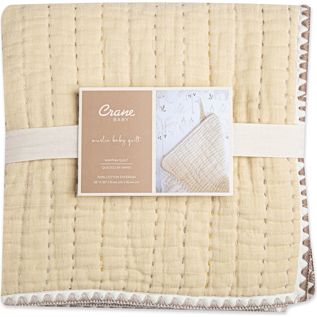 Kendi Beige Baby Quilt - Blankets - 4