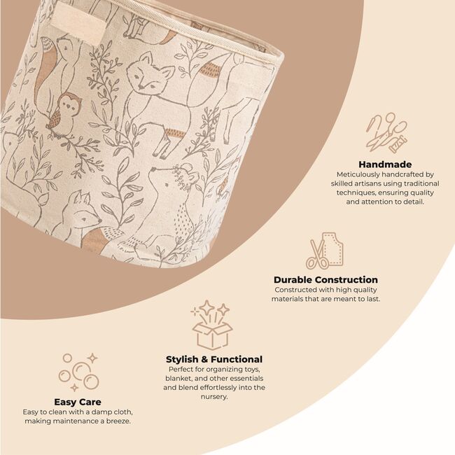 Ezra Woodland Animal Storage Bin