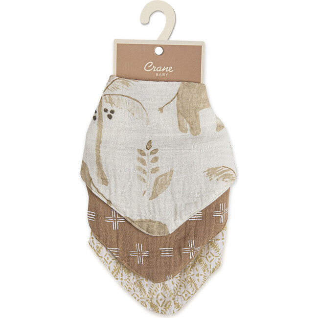 Kendi 3-pc. Muslin Baby Bib Set (Safari Animal) - Bibs - 5