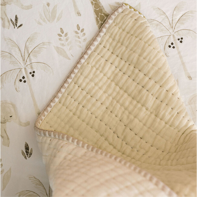 Kendi Beige Baby Quilt - Blankets - 7