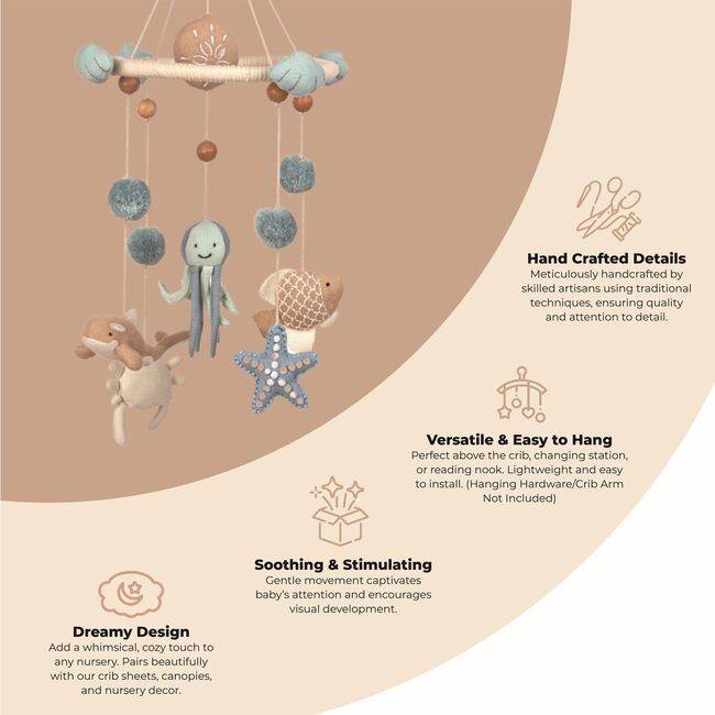 Cove Ocean Animal Nursery Ceiling Hanging Decor - Mobiles - 3