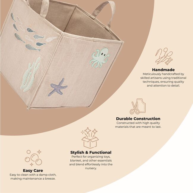 Cove Ocean Animal Nursery Storage Cube - Storage Baskets - 3