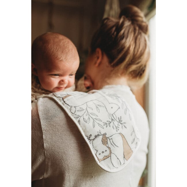 Ezra 3-pc. Newborn Burp Cloth Set (Woodland Animal) - Burp Cloths - 7