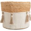 Cotton + Jute Boho Storage Bin - Storage Baskets - 1 - thumbnail