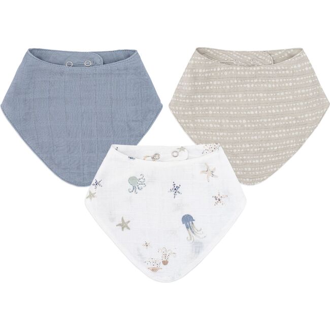 Cove 3-pc. Muslin Baby Bib Set (Sea Life)