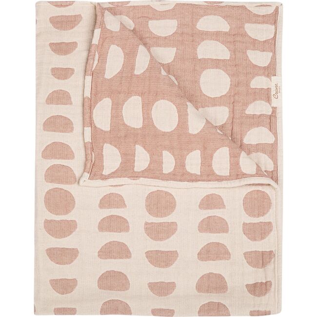 Cotton Jacquard Neutral Baby Blanket (Copper Moon Phase)