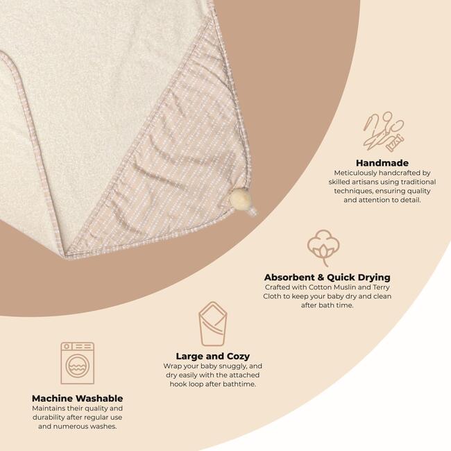 Cove Baby Hooded Towel (Dot) - Towels - 4