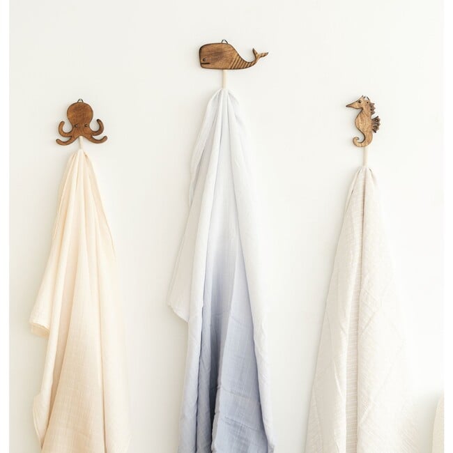 Cove 4-pc. Coastal Wooden Nursery Wall Hooks - Wall Décor - 6