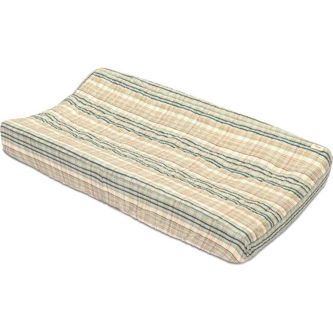 Charlie Farmhouse Quilted Plaid Changing Pad Cover
