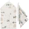 Charlie Farmhouse Tractor Baby Bath Towel & Wash Cloth Set - Towels - 1 - thumbnail