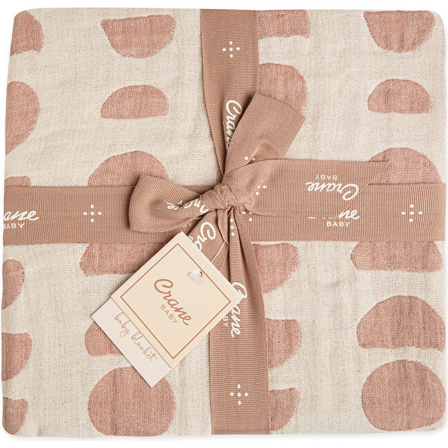 Cotton Jacquard Neutral Baby Blanket (Copper Moon Phase) - Blankets - 3