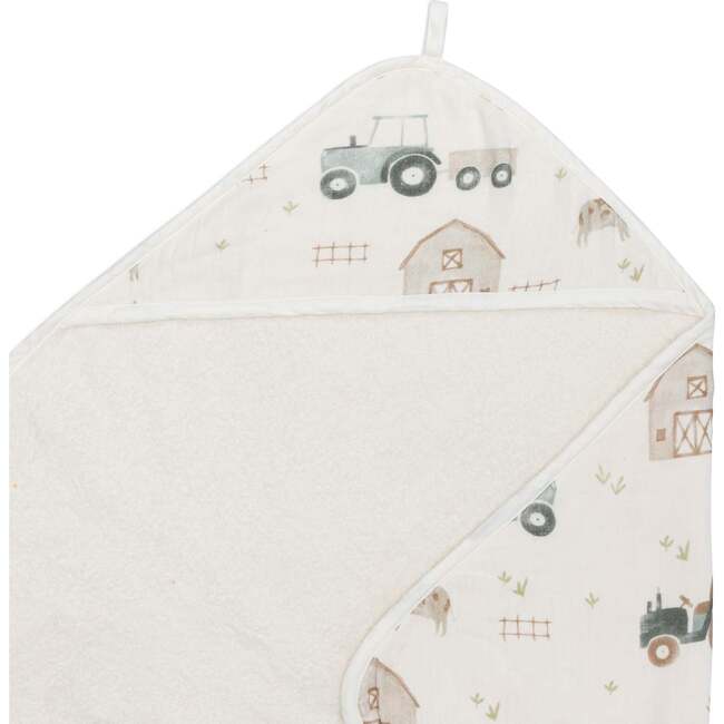 Charlie Farmhouse Tractor Baby Bath Towel & Wash Cloth Set