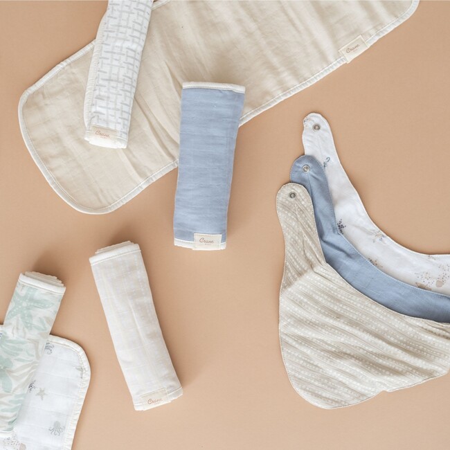 Cove 3-pc. Newborn Burp Cloth Set (Beach Life) - Burp Cloths - 5