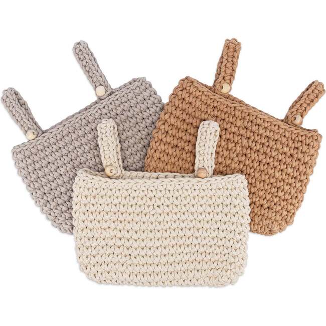 Charlie Farmhouse Hanging Nursery Storage Bin Trio