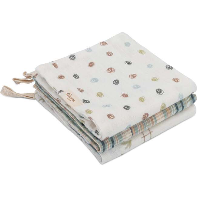 Charlie Farmhouse Tractor Baby Bath Towel & Wash Cloth Set - Towels - 3