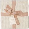 Cotton Waffle Knit Baby Blanket (Cream) - Blankets - 6