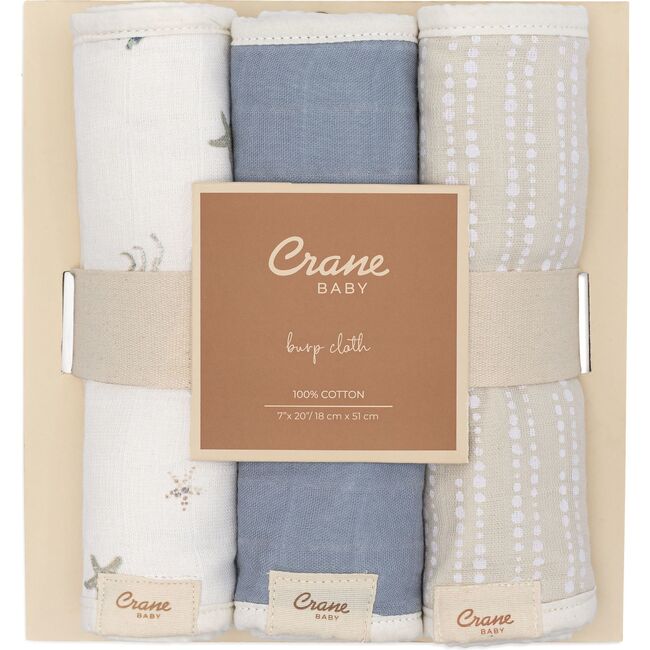 Cove 3-pc. Newborn Burp Cloth Set (Sea Life) - Burp Cloths - 7