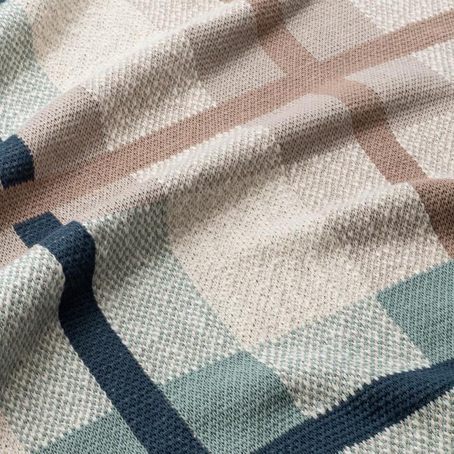 Charlie Farmhouse Knitted Plaid Baby Blanket