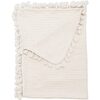 Cotton Waffle Knit Baby Blanket (Cream) - Blankets - 7