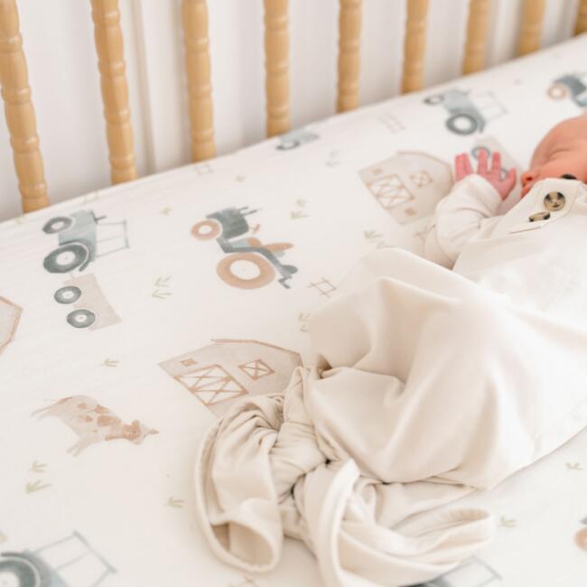 Charlie Farmhouse Tractor Crib Fitted Sheet for Baby Nursery - Crib Sheets - 5