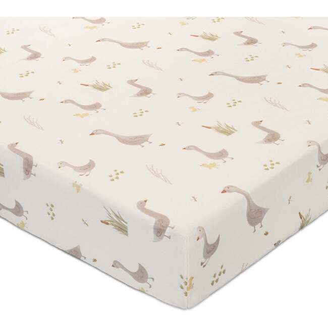 Charlie Farmhouse Goose Crib Fitted Sheet for Baby Nursery