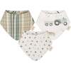 Charlie 3-pc. Farmhouse Tractor Muslin Baby Bib Set - Bibs - 1 - thumbnail