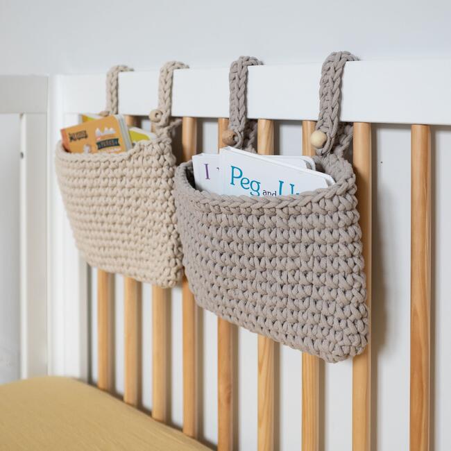 Charlie Farmhouse Hanging Nursery Storage Bin Trio - Storage Baskets - 3