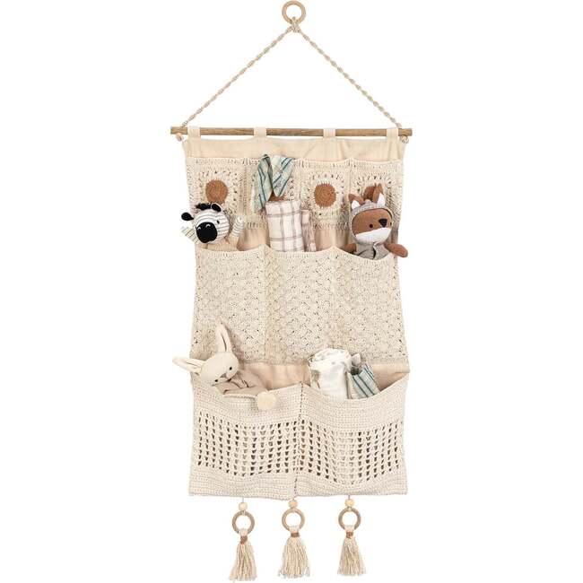 Charlie Farmhouse Wall Storage Organizer with Pockets - Storage Baskets - 6