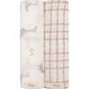 Charlie 2-pc. Farmhouse Goose/Check Muslin Swaddle Set - Swaddles - 1 - thumbnail