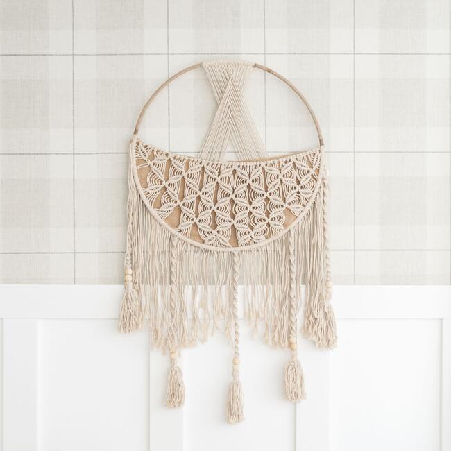 Charlie Farmhouse Macrame Boho Toy Storage Basket with Tassels - Storage Baskets - 4