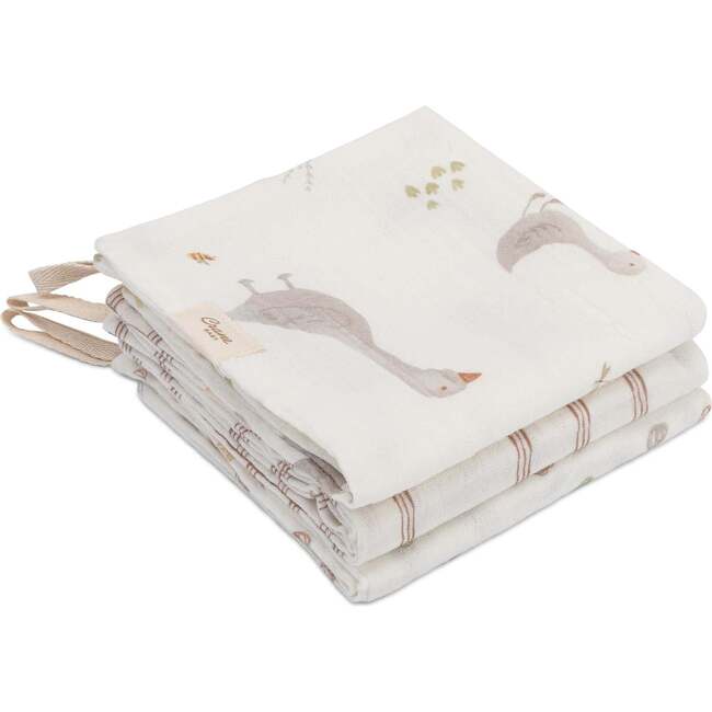 Charlie Farmhouse Goose Baby Bath Towel & Wash Cloth Set - Towels - 3