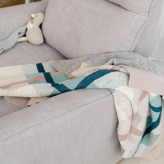 Charlie Farmhouse Knitted Plaid Baby Blanket - Blankets - 4