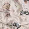 Charlie 2-pc. Farmhouse Tractor/Dot Muslin Swaddle Set - Swaddles - 2