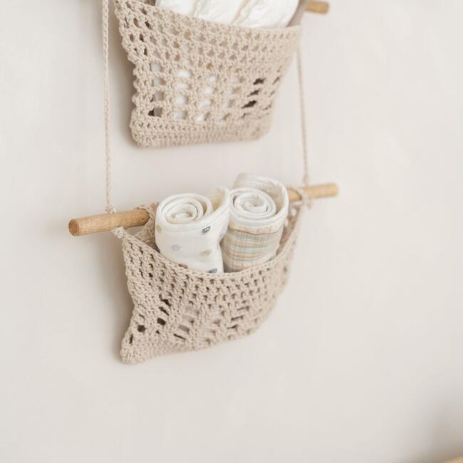 Charlie Farmhouse 3-Tier Toy Hanging Wall Storage Organizer - Storage Baskets - 4