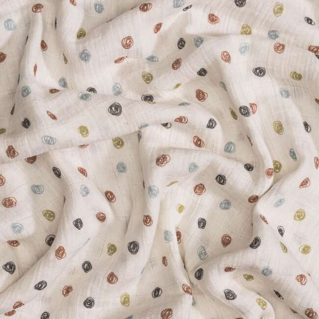 Charlie 2-pc. Farmhouse Tractor/Dot Muslin Swaddle Set - Swaddles - 3