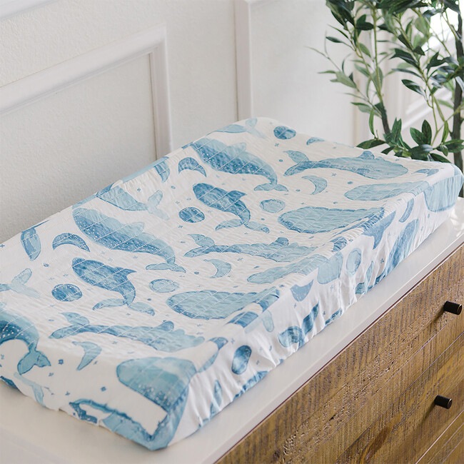 Caspian Quilted Change Pad Cover (Whale) - Changing Pads - 3
