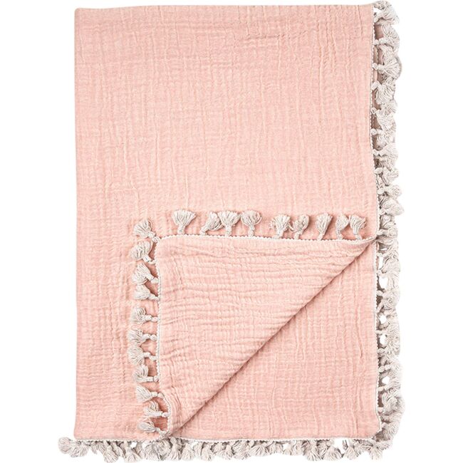 6-Layer Muslin Cotton Baby Blanket (Rose Pink)