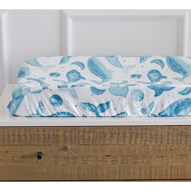 Caspian Quilted Change Pad Cover (Whale) - Changing Pads - 4