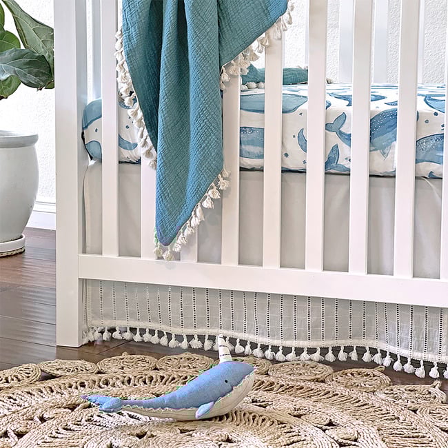 Caspian Fitted Whale Crib Sheet - Crib Sheets - 4