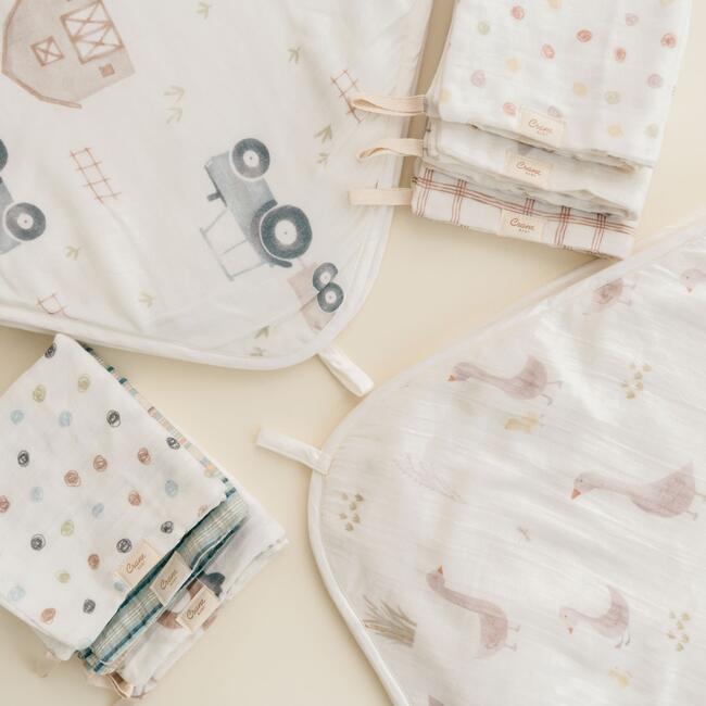 Charlie Farmhouse Goose Baby Bath Towel & Wash Cloth Set - Towels - 6