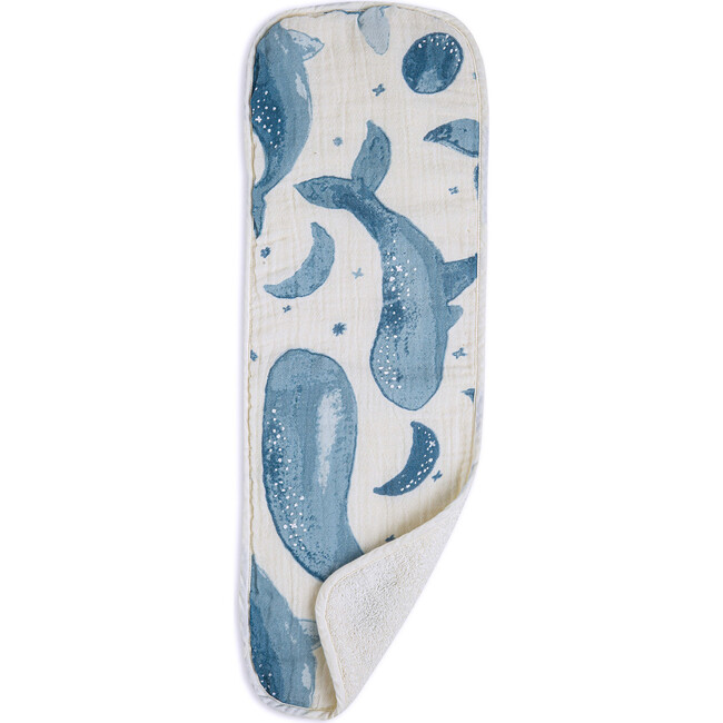 Caspian 3-pc. Newborn Burp Cloth Set (Whale) - Burp Cloths - 4